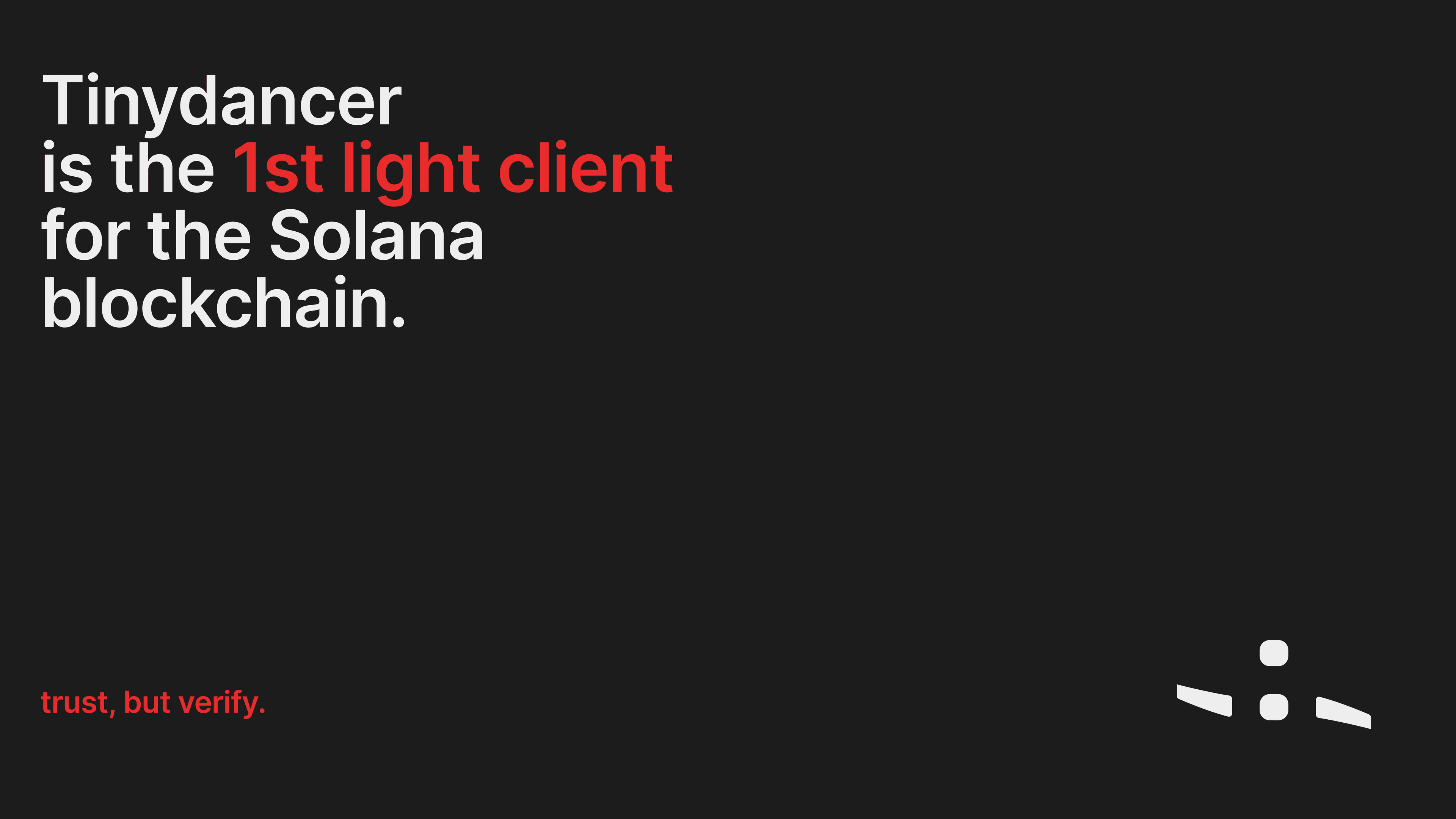 Tinydancer logo — Solana Developer Tools tool